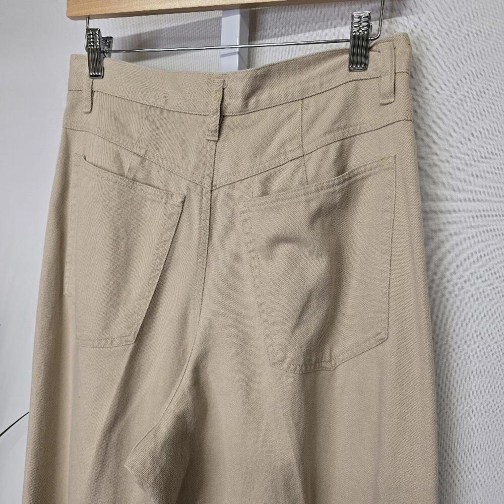 Lizwear Liz Claiborne Vintage High Rise Pleated Tapered Leg Khaki Pants Tan 12 - Picture 5 of 7